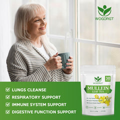 WOGORGT tea bag steeping in a cup demonstrating simple brewing for everyday use