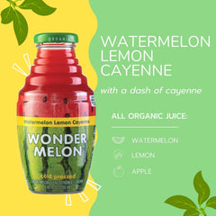Wonder Melon ingredients label showing organic and certification details clearly