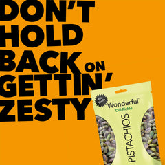 Wonderful Pistachios close-up of dill-pickle seasoning highlighting bold taste