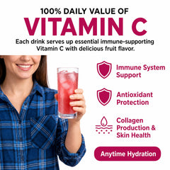 WonderSlim mixed berry drink in glass offering refreshing low‑calorie hydration