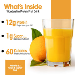 Wonderslim single packet close-up displaying bright orange branding and portable convenience