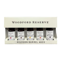 Woodford Reserve vial lineup showing labels and colors to compare flavors and choose pairings