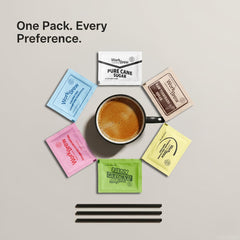 WorkBrew turbinado sugar packet detail highlighting natural flavor for richer beverages
