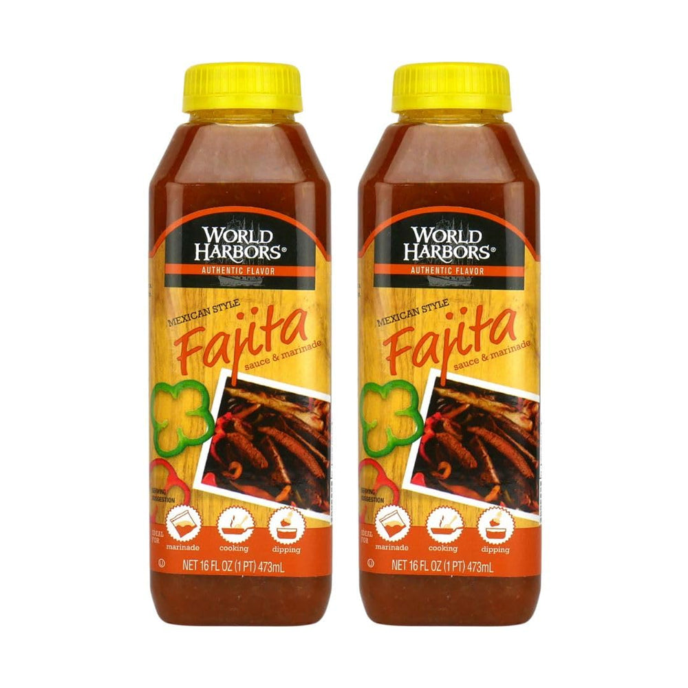 World Harbors front packaging showing two bottles and clear product branding benefits quick grilling