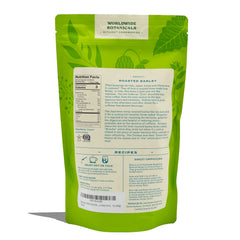Worldwide Botanicals ground barley close-up revealing dark roast texture