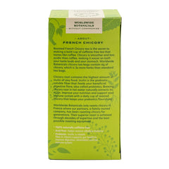 Worldwide Botanicals teabag beside ruler showing 6g generous teabag size