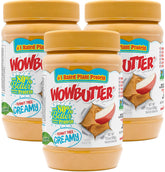 WOWBUTTER creamy front packaging showing jar and label for safe school use