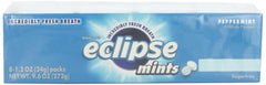 Wrigley's Eclipse mint held in hand showing easy use and instant freshness