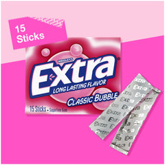 WRIGLEY'S EXTRA stacked slim packs highlighting portability and supply