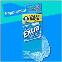 WRIGLEY'S EXTRA individually wrapped stick emphasizing hygiene and portable freshness