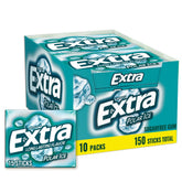 WRIGLEY'S EXTRA front packaging showing minty bulk convenience