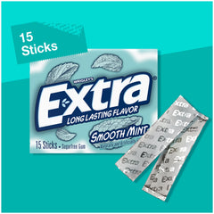 WRIGLEY'S EXTRA sticks arranged to show pack quantity and portioning benefit