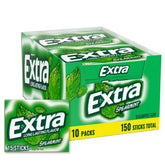 WRIGLEY'S EXTRA front packaging showing bulk ten-pack and brand freshness