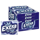 WRIGLEY'S EXTRA front packaging showing ten slim Winterfresh packs for easy storage and sharing