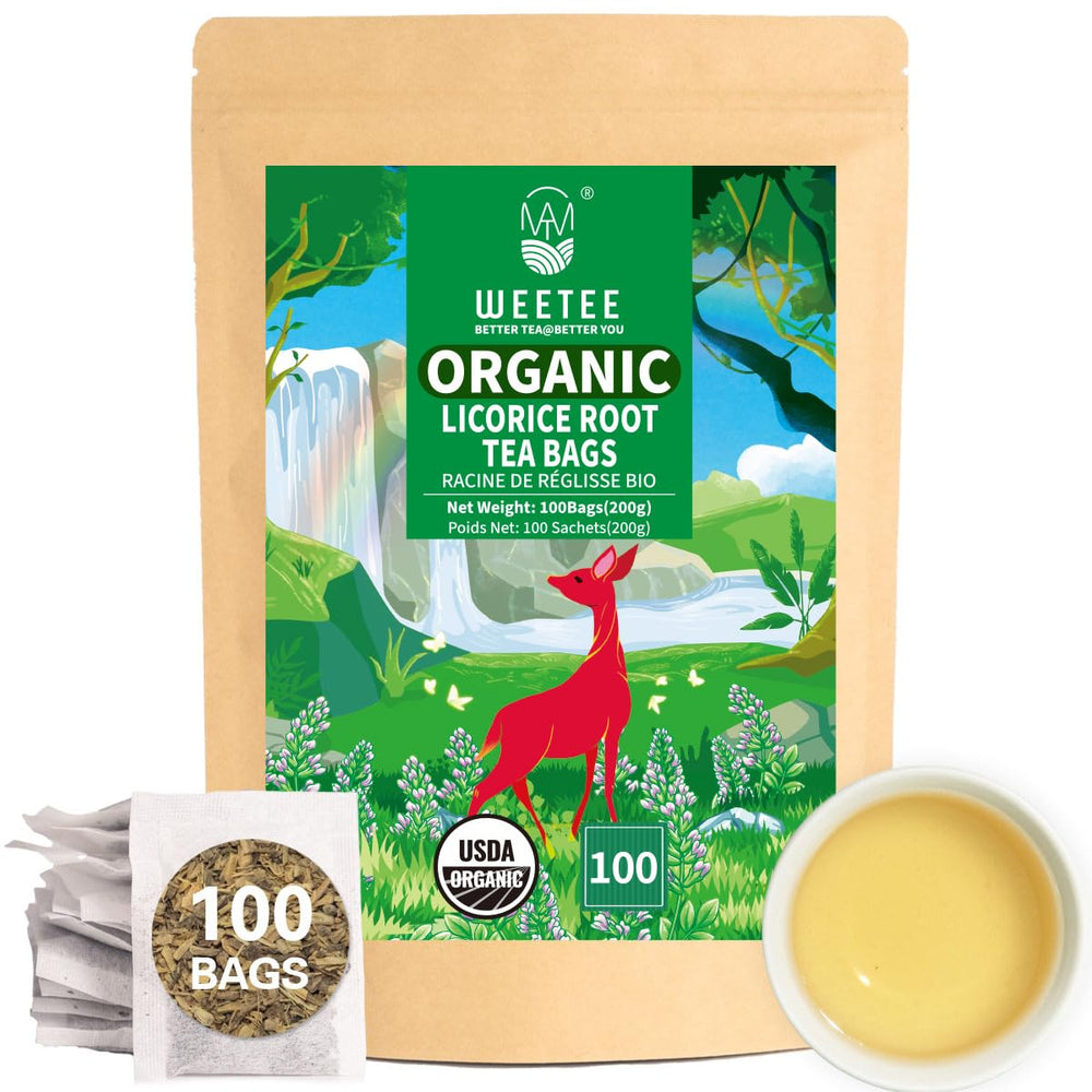 WT WEETEE front box display showing 100-count and organic label for pantry-ready convenience