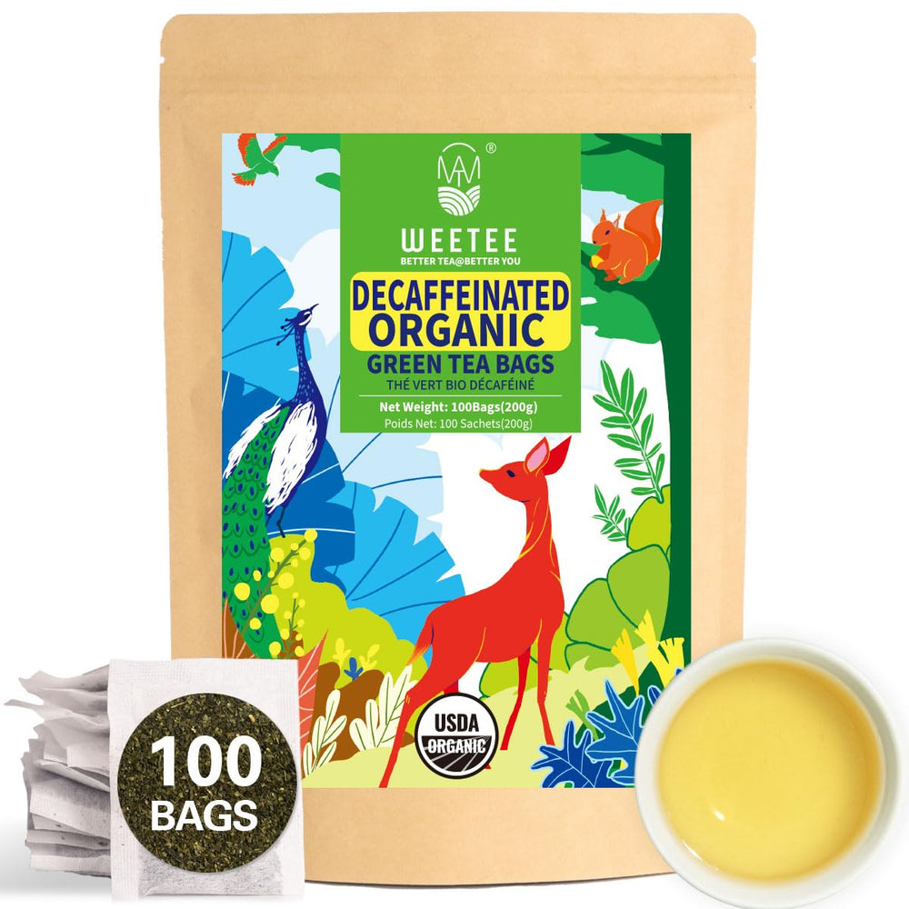 WT WEETEE front packaging showing resealable kraft pouch and 100 tea bags benefit freshness