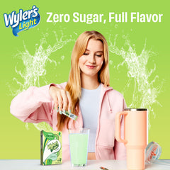 Wyler's Light powder dissolving in water showing quick mix advantage