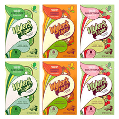 Wyler's Light front packaging showing six tropical boxes and convenience