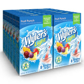 Wyler's Light front packaging showing Fruit Punch and 96 packets benefit convenience