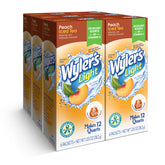 Wyler's Light front box showing peach iced tea flavor and serving benefit