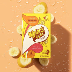 Wyler's Light powdered mix on spoon showing fine texture and quick dissolve