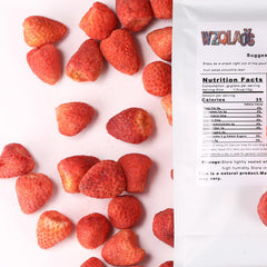WZQLAOYS close-up of strawberry pieces highlighting crunchy texture and natural flavor