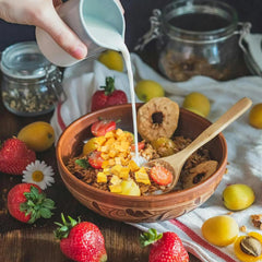 WZQLAOYS diced mango topping yogurt highlighting natural fruit flavor benefit