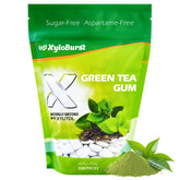 Xyloburst front packaging showing 500-count bag and green tea branding for bulk freshness