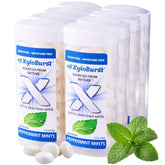Xyloburst front jar showing peppermint label and 60-count benefit