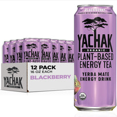 Yachak front can showing blackberry flavor and organic badge for clear choice