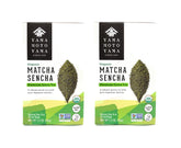 Yamamotoyama front packaging showing both matcha and sencha for easy selection and freshness