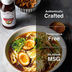 Yamasa label close-up highlighting artisanal shoyu ingredients and authentic craftsmanship
