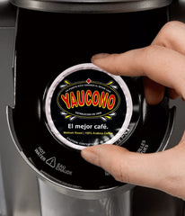 Yaucono pod side profile demonstrating compact shape and compatibility