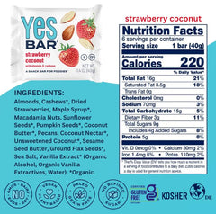 Unwrapped YES Bar Strawberry Coconut revealing soft chewy interior for easy eating