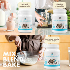 Yes You Can! prepared Cookies & Cream shake in glass, ready to drink