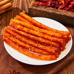 YMeijian porous spicy stick close-up highlighting texture that soaks up seasoning for fuller flavor
