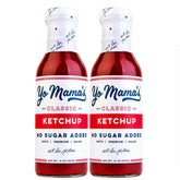 Yo Mama’s Foods front packaging showing two bottles and bold label benefit