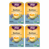 Yogi front packaging showing organic bedtime chamomile tea benefits