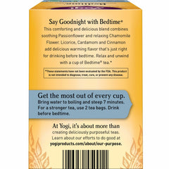 Yogi loose chamomile and passionflower ingredients highlighted for ingredient transparency