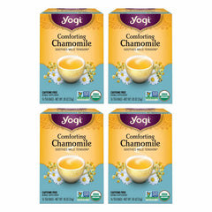 Yogi front packaging showing chamomile tea and clear product branding for easy selection