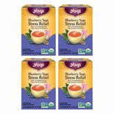 Yogi front packaging showing blueberry sage tea and organic badge for reassuring quality