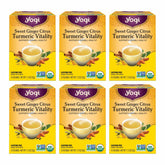 Yogi front packaging showing six-pack and organic label for easy pantry stocking