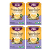 Yogi front packaging showing organic 4-pack and calming benefit