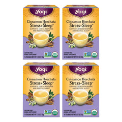 Yogi front packaging showing organic 4-pack and calming benefit