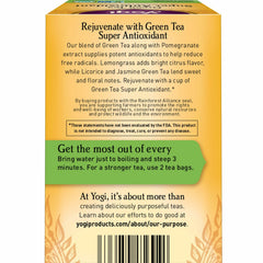 Yogi loose green tea and botanicals close-up showing lemongrass texture