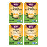 Yogi front packaging showing organic green tea blend and benefits