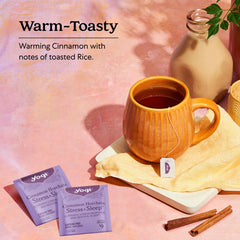 Yogi cinnamon and rice spoons highlighting natural ingredient benefits