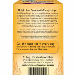 Yogi tea bag close-up highlighting convenient single-serve brewing