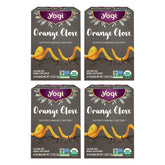Yogi front packaging showing limited edition orange clove and benefit of fragrant spices