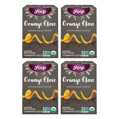 Yogi front packaging showing limited edition orange clove and benefit of fragrant spices